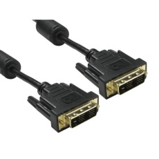 【186-3027】DVI ビデオケーブル 10m コネクタA：DVI-D(オス)コネクタB：オス DVI-D シングルリンクケーブル 黒