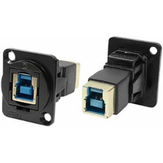 【203-5570】フィードスルー USB コネクタ B to B メス to メス パネルマウント