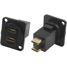 【203-5583】フィードスルー USB コネクタ C メス to オス パネルマウント