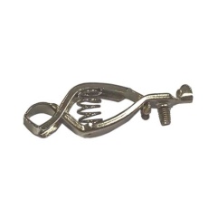【208-1133】わに口クリップ 5A 12.5mm シルバー