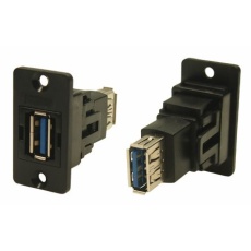 【218-8300】USBコネクタ A to A メス to メス パネルマウント