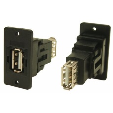 【218-8308】USBコネクタ A to A メス to メス パネルマウント