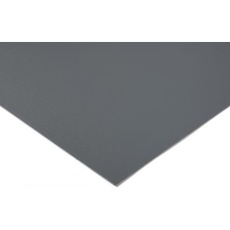 【438-6386】プラスチックシート グレー 1000mm x 500mm x 20mm