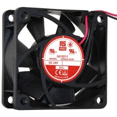 【541-5211】軸流ファン 電源電圧:24 V dc DC 60 x 60 x 25mm