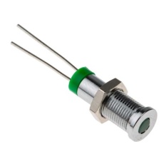 【700-1546】パイロットランプ 2V dc 緑 実装ホールサイズ:6mm