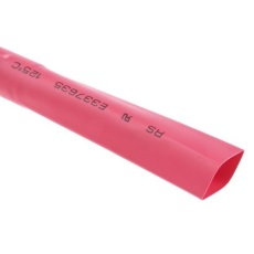 【700-4699】熱収縮チューブ 収縮前 12.7mm 収縮後 6.4mm 赤(6m入り)