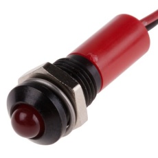 【723-9549】パイロットランプ 24V dc 赤 実装ホールサイズ:8mm