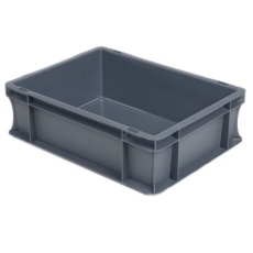 【725-9158】S ユーロコンテナ 10L 120mm x 300mm x 400mm PP グレー