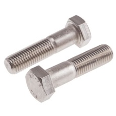 【797-6301】六角ボルト M16 x 65mm ステンレス(25個入り)