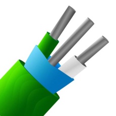 【827-5671】熱電対ケーブル/熱電対線 Kタイプ 50m