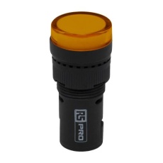 【909-2477】パイロットランプ 表示灯 LED 黄 丸型