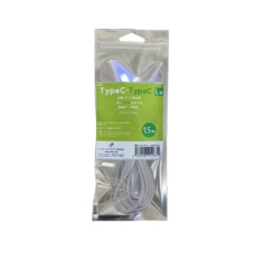 【L-TCL70-15】TypeC - TypeC ケーブル L型 70W 1.5M(ホワイト)
