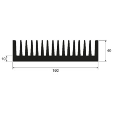【234-2457】ヒートシンク 長さ：150mm 幅：160mm 高さ：40mm