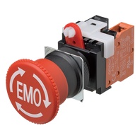 【A22E-M-11-EMO】非常停止用押しボタンスイッチ(φ22/φ25)