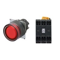 【A22NL-BGM-TRA-P202-RD】[受注生産品]押しボタンスイッチ
