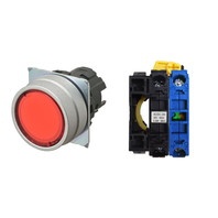 【A22NL-MNA-TRA-G100-RD】[受注生産品]押しボタンスイッチ