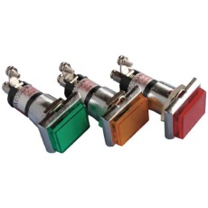【DO8-16HKJ-AC/DC200V-R/R】ランプ交換型超高輝度LED表示灯(AC/DC200V接続)赤 φ16