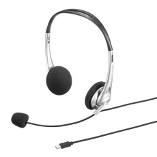 【MM-HSTC03SV】USB TypeCヘッドセット