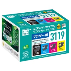 【ECI-BR3119-4P】ブラザー用リサイクルインクカートリッジ LC3119-4PK互換 4色パック