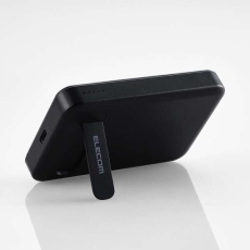 【DE-C53-5000BK】ワイヤレスモバイルバッテリー(5000mAh/スタンド付き)