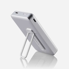 【DE-C54-10000WH】ワイヤレスモバイルバッテリー(10000mAh/20W/スタンド付き)