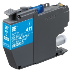 【ECI-BR411C】ブラザー用リサイクルインクカートリッジ LC411C互換 シアン