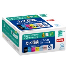 【ECI-EKAM-6P】エプソン用リサイクルインクカートリッジ カメ互換 KAM-6CL互換 6色
