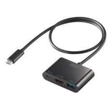 【AD-ALCPHDPD02】USB Type C-HDMI変換アダプタ(4K/PD対応/USBハブ付き)