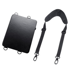 【PDA-IPAD2112BK】iPad Air 13インチ(M2/2024)用スタンド・ベルト付きケース