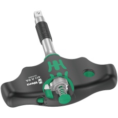 【023460】WERA ヴェラ 差込角1/4DR T型ラチェットドライバーハンドル 軸長45mm ギア数80