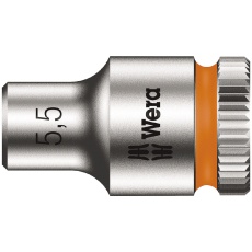 【003504】差込角1/4DR 1/4インチZYKLOPソケット 六角差込サイズ5.5mm 全長23mm