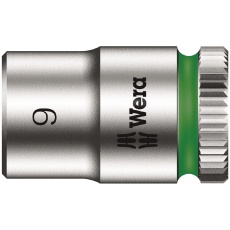 【003508】WERA ヴェラ 差込角1/4DR 1/4インチZYKLOPソケット 六角差込サイズ9mm 全長23mm