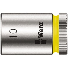【003509】WERA ヴェラ 差込角1/4DR 1/4インチZYKLOPソケット 六角差込サイズ10mm 全長23mm