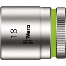【003563】WERA ヴェラ 差込角3/8DR ZYKLOPソケット 六角差込サイズ18mm 全長30mm