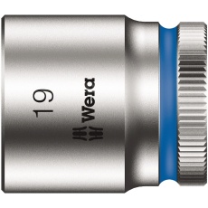 【003564】WERA ヴェラ 差込角3/8DR ZYKLOPソケット 六角差込サイズ19mm 全長30mm