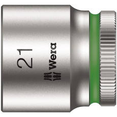 【003566】WERA ヴェラ 差込角3/8DR ZYKLOPソケット 六角差込サイズ21mm 全長30mm