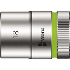 【003609】WERA ヴェラ 差込角1/2DR ZYKLOPソケット 六角差込サイズ18mm 全長37mm