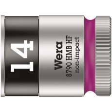 【003748】WERA ヴェラ 差込角3/8DR 保持機能付き ZYKLOPソケット 六角差込サイズ14mm 全長29mm