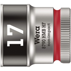 【003751】WERA ヴェラ 差込角3/8DR 保持機能付き ZYKLOPソケット 六角差込サイズ17mm 全長29mm