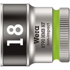 【003752】WERA ヴェラ 差込角3/8DR 保持機能付き ZYKLOPソケット 六角差込サイズ18mm 全長29mm