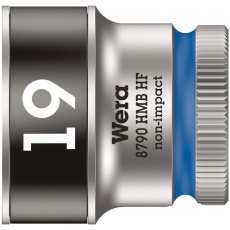 【003753】WERA ヴェラ 差込角3/8DR 保持機能付き ZYKLOPソケット 六角差込サイズ19mm 全長29mm
