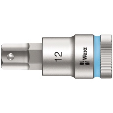 【003826】WERA ヴェラ 差込角1/2DR INHEXビットソケット ドライブ保持機能付き 六角差込サイズ12mm 全長60mm