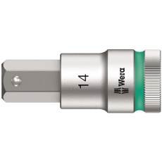 【003827】WERA ヴェラ 差込角1/2DR INHEXビットソケット ドライブ保持機能付き 六角差込サイズ14mm 全長60mm