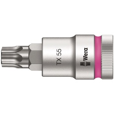 【003837】WERA ヴェラ 差込角1/2DR トルクスビットソケット ドライブ保持機能付き サイズTX55 全長60mm