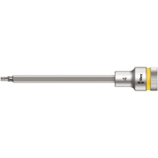 【003840】WERA ヴェラ 差込角1/2DR INHEXビットソケット ドライブ保持機能付き 六角差込サイズ4mm 全長140mm