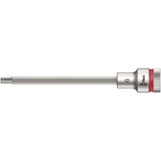 【003842】WERA ヴェラ 差込角1/2DR INHEXビットソケット ドライブ保持機能付き 六角差込サイズ6mm 全長140mm