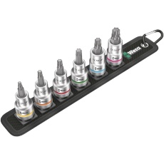【003997】WERA ヴェラ 差込角1/2SQ 6点組トルクスビットソケット 収納ベルト付き
