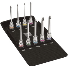 【004212】WERA ヴェラ 差込角1/2inch 9点組ビットソケットセット 保持機能付き T20-T60