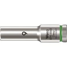 【004531】WERA ヴェラ 差込角3/8DR 六角ねじ ボルト用 ディープソケット 六角サイズ9mm 全長64mm