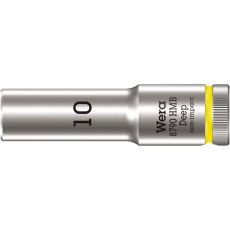 【004532】WERA ヴェラ 差込角3/8DR 六角ねじ ボルト用 ディープソケット 六角サイズ10mm 全長64mm